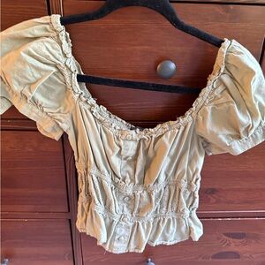 Women's Cream Puff Sleeve Top